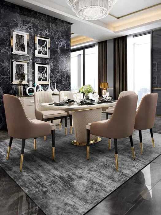 The Paragon dining table with chairs