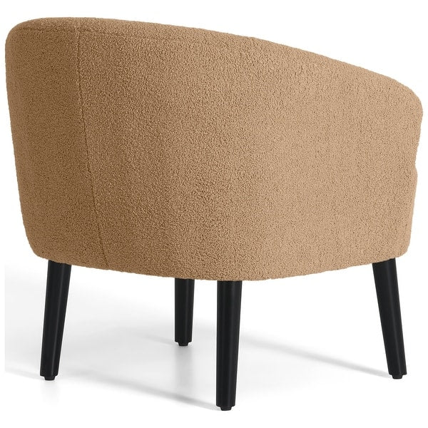 Artyfer Upholstered Faux Shearling Barrel Chair - (Set of 2)