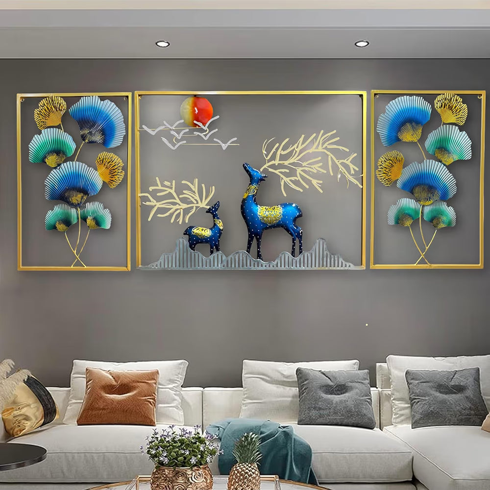 Artyfer Multicolored Deer Wall Art