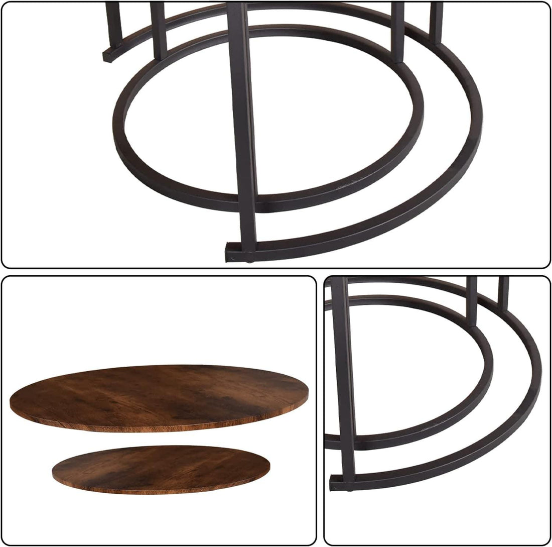 Round Nesting Coffee Table Modern