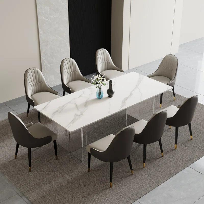 Artyfer Marble Top Pedestal Dining Set