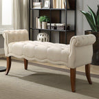 Modern Upholstered Tufted Button Bench