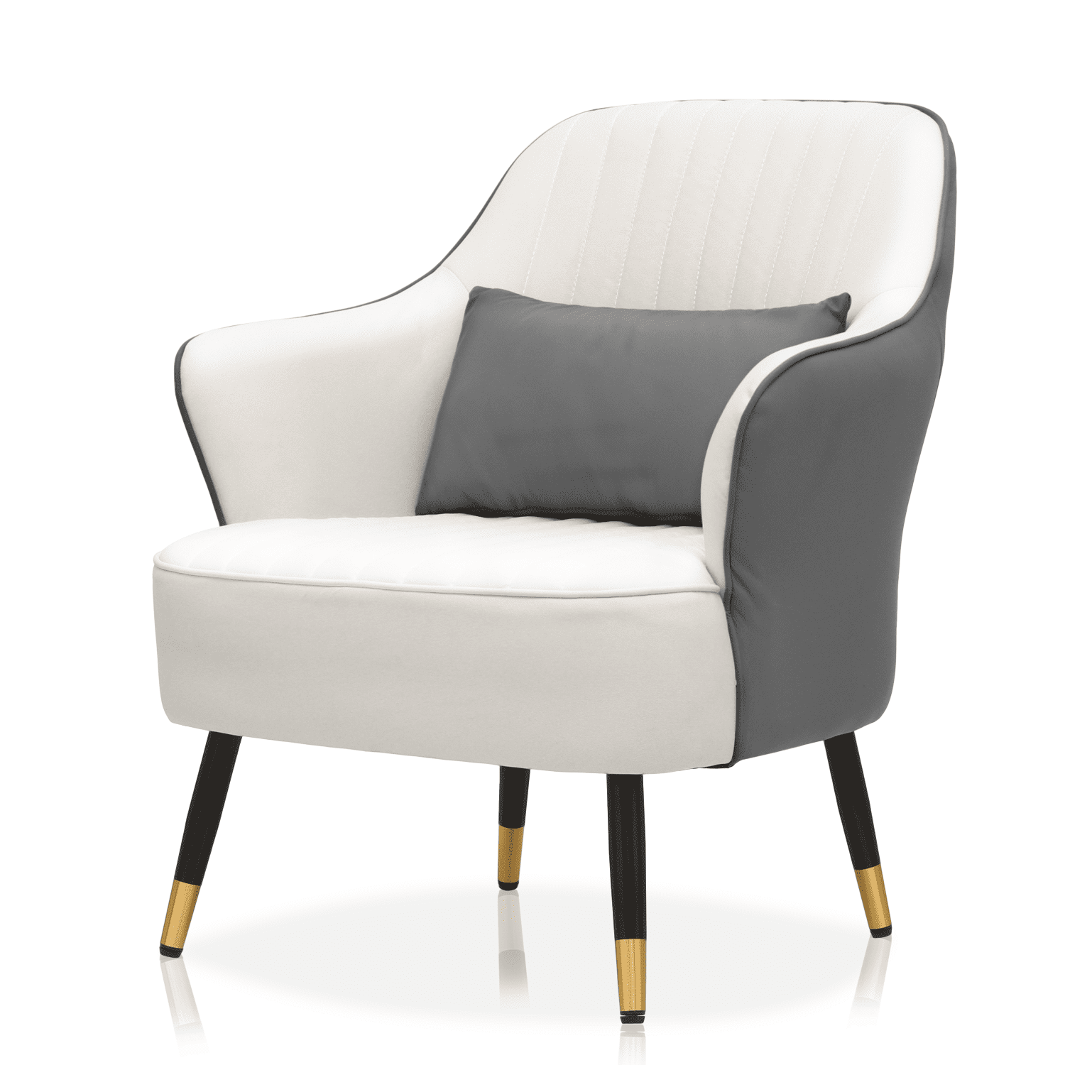 Artyfer Modern Mid Back Accent Chair with Pillow