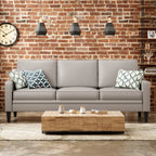 Artyfer Faux Leather Sofa with Curved Arms