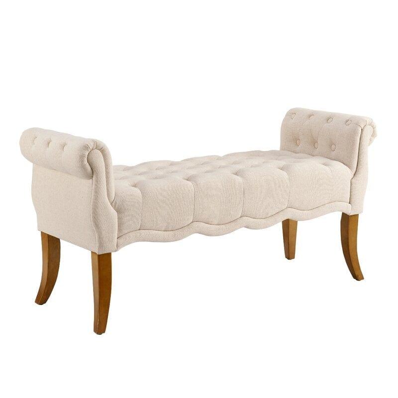 Modern Upholstered Tufted Button Bench