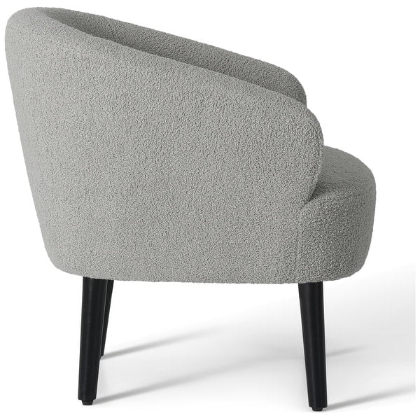 Artyfer Upholstered Faux Shearling Barrel Chair - (Set of 2)