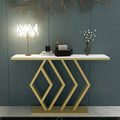 Modern Iron Console Table with Artful Symmetry