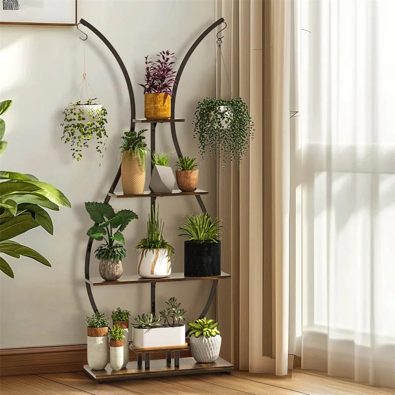 5 Tier Plant Stand Vase-Shape Indoor Patio Plant Display Shelf