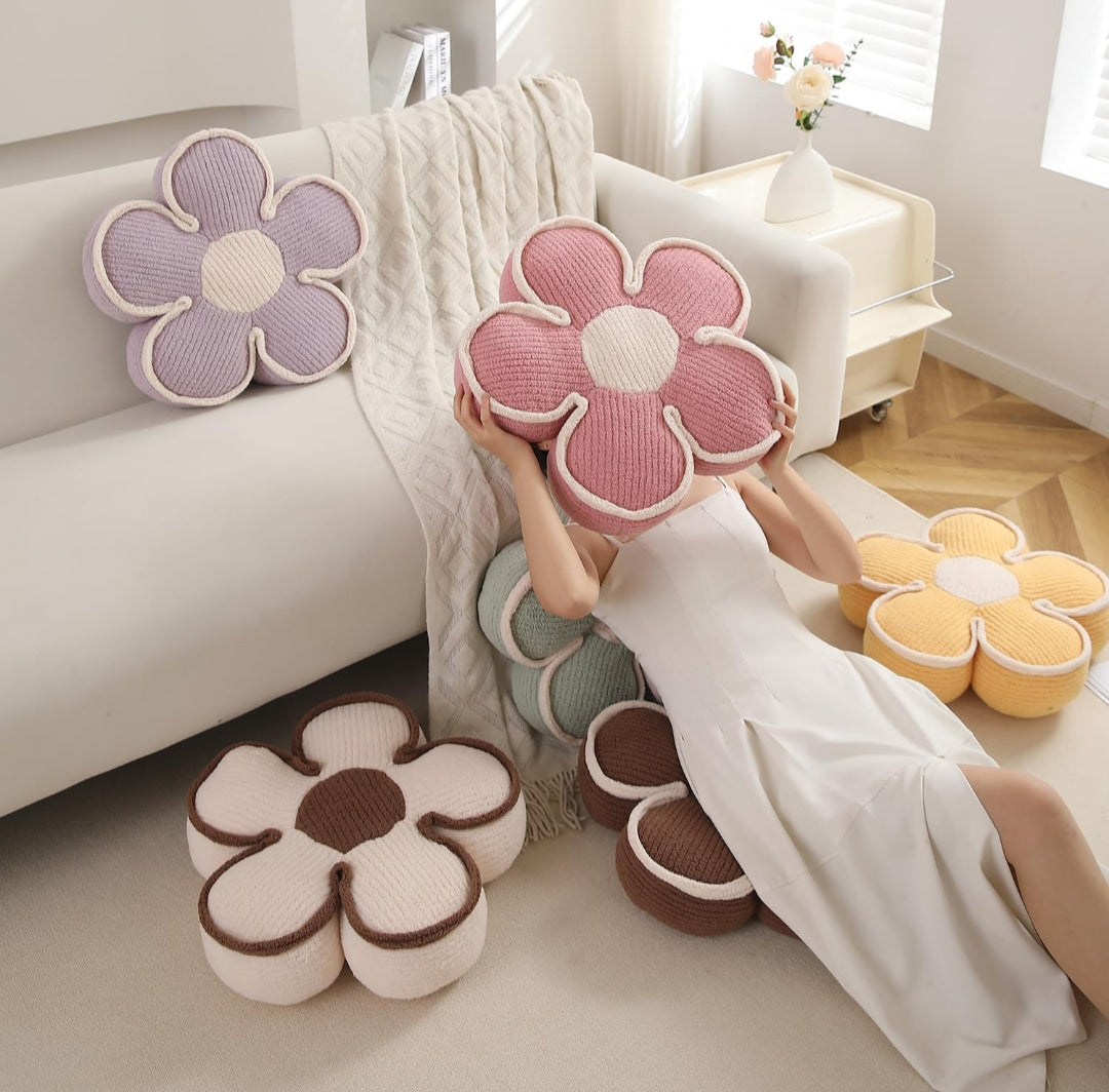 Flower Pillow Fluffy Soft Decorative Throw Pillow
