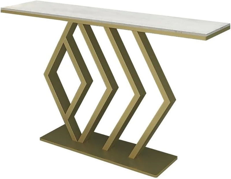 Modern Iron Console Table with Artful Symmetry