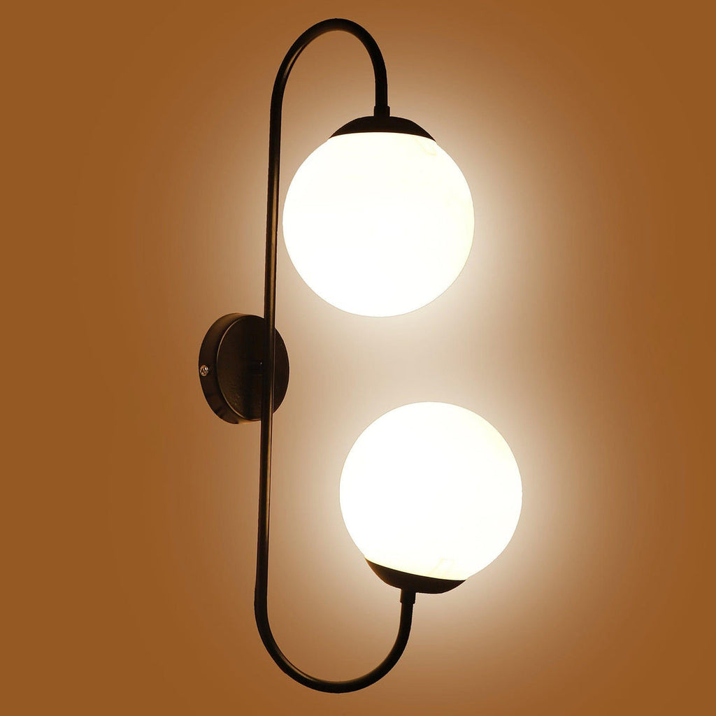 Black And White Iron 2 Wall Lights