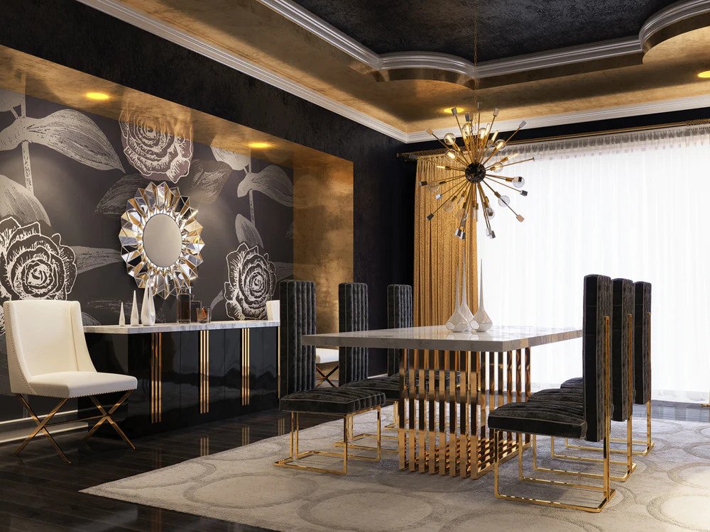 Artyfer Modern Luxury Dining Table with chairs