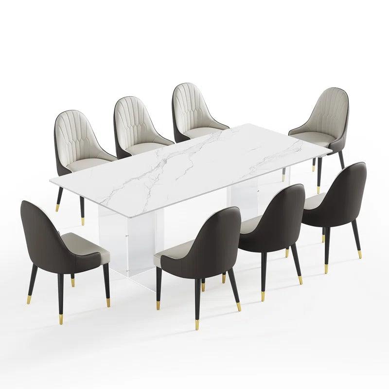 Artyfer Marble Top Pedestal Dining Set