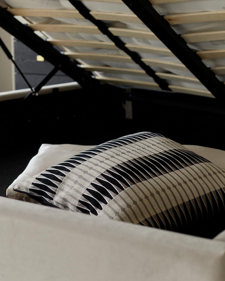 Artyfer Champagne Velvet Super King Size Ottoman Storage Bed