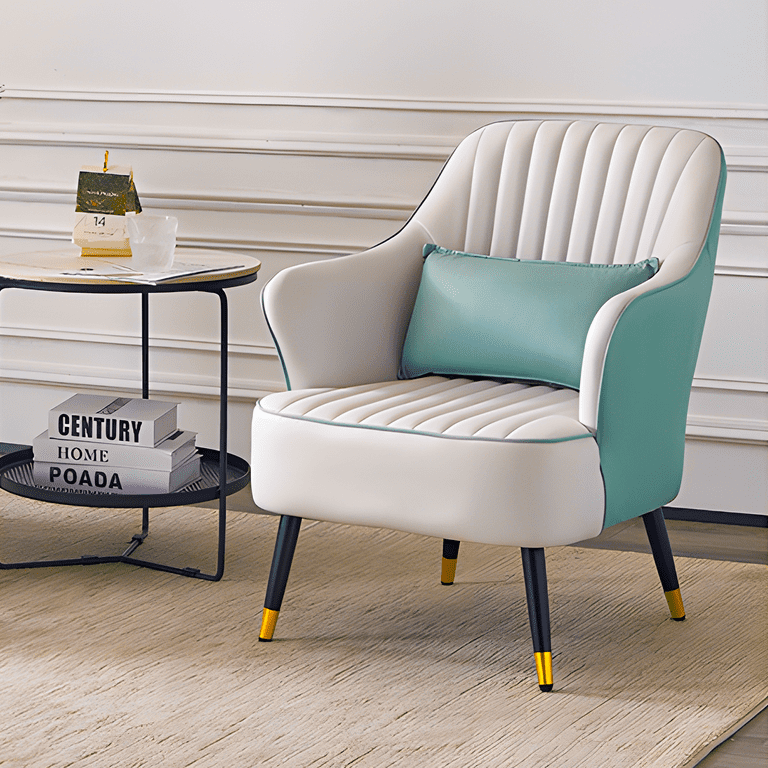 Artyfer Modern Mid Back Accent Chair with Pillow