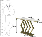 Modern Iron Console Table with Artful Symmetry