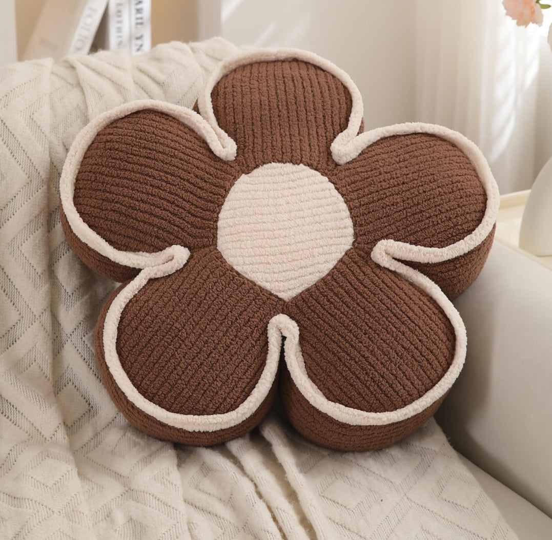 Flower Pillow Fluffy Soft Decorative Throw Pillow