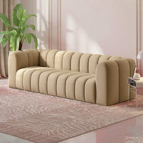 Artyfer Sofa Channel Tufted Upholstered Luxury
