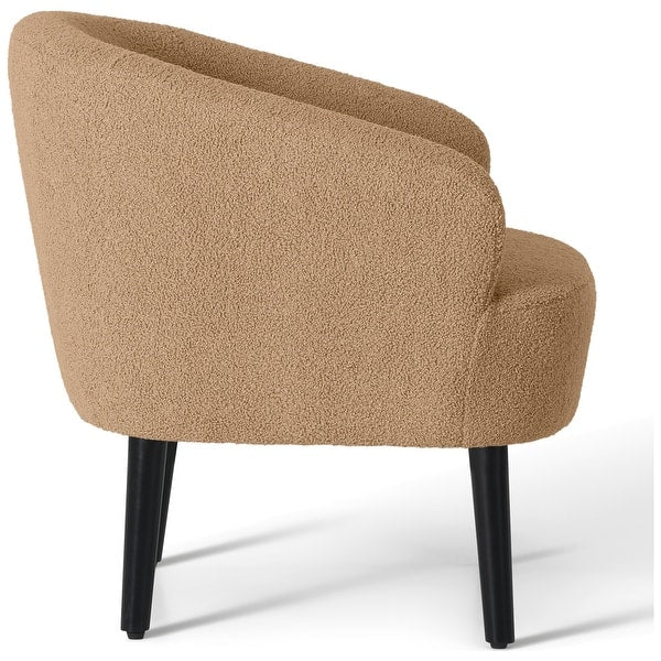 Artyfer Upholstered Faux Shearling Barrel Chair - (Set of 2)
