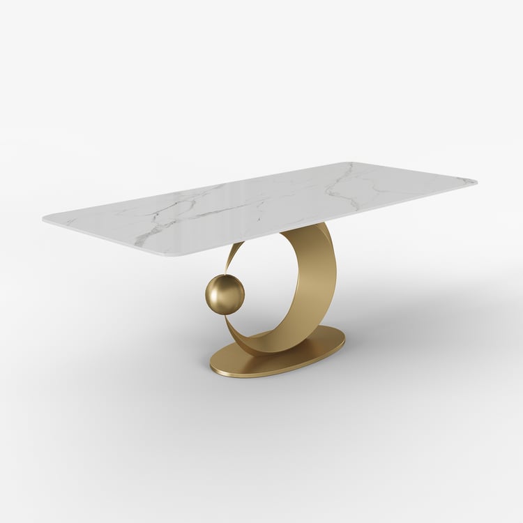 Artyfer Modern Style Rectangle Sintered Stone Dining Table Seats 6-8 People