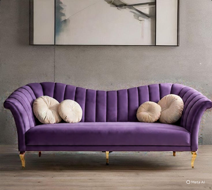 Artyfer Living room sofa in beige velvet