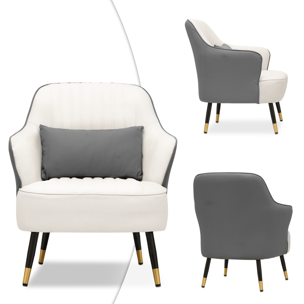 Artyfer Modern Mid Back Accent Chair with Pillow