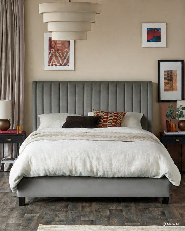 Artyfer toffee red velvet super king size ottoman storage bed