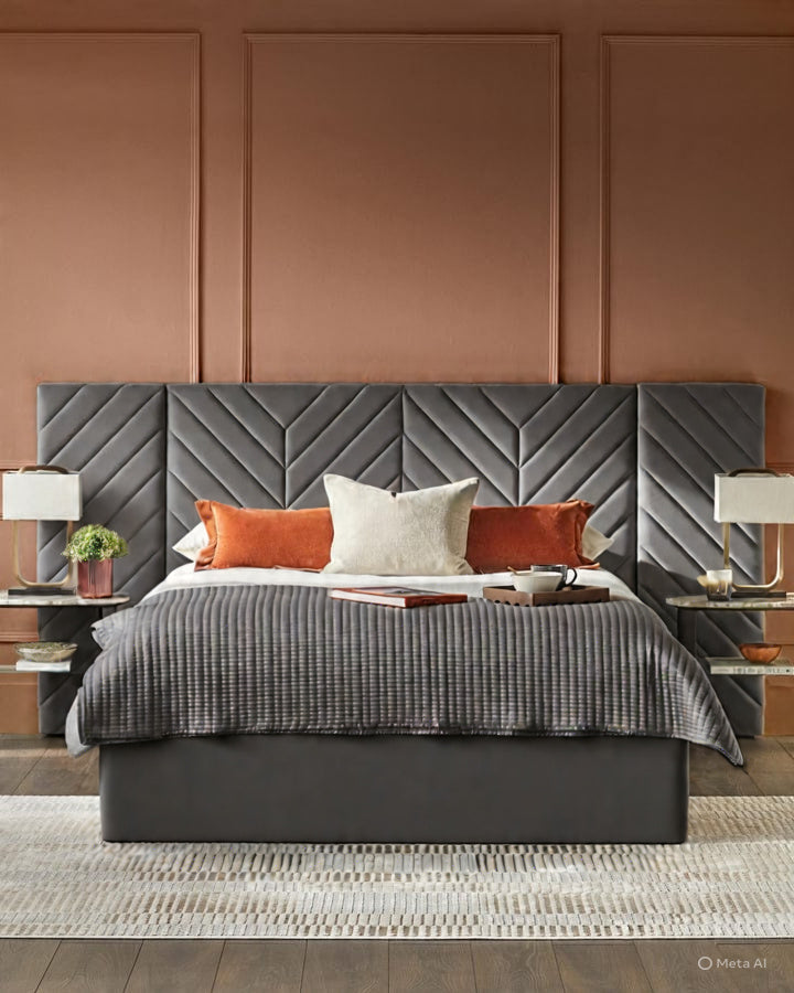 Artyfer Luxe Champagne Velvet King Size Ottoman Storage Bed