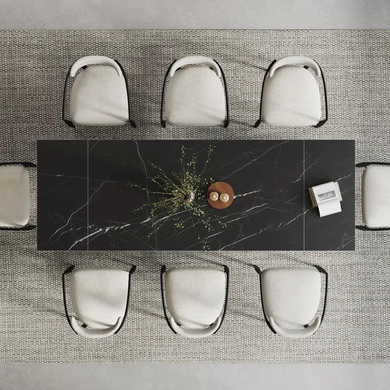 Artyfer Extendable Sintered Stone Dining Table with 8 Chairs