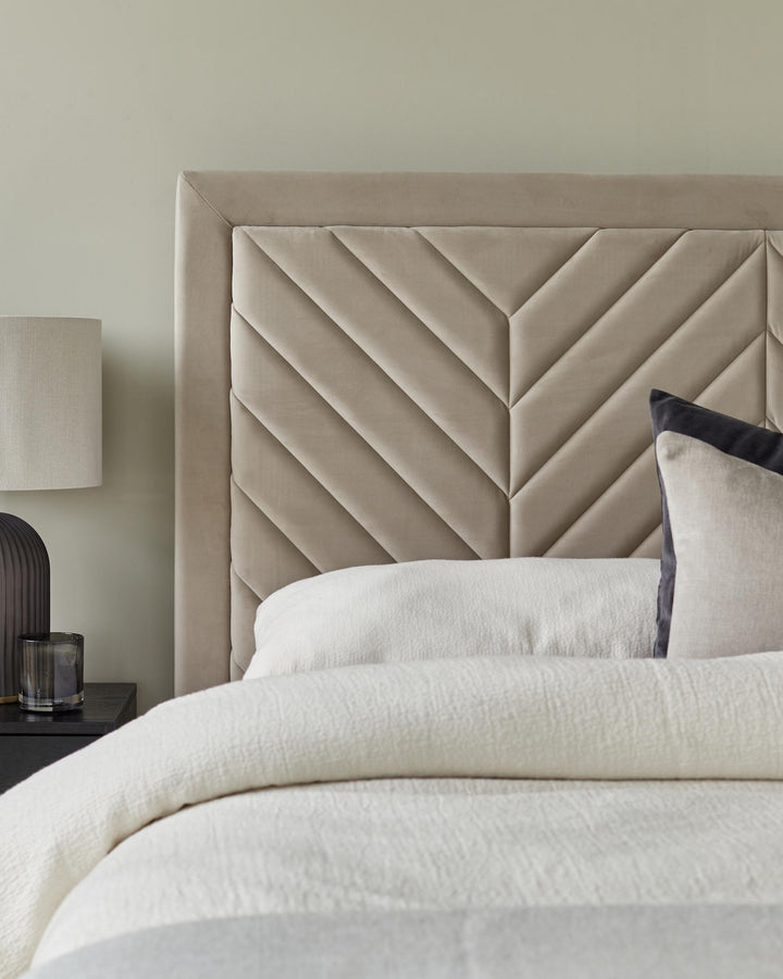 Artyfer Champagne Velvet Super King Size Ottoman Storage Bed