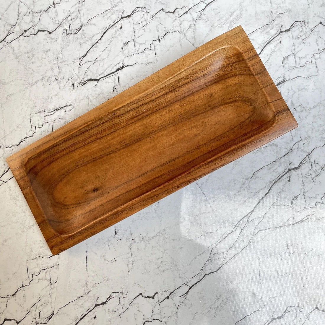 ACACIA WOOD SERVING TRAY WHIT 3 BOWL II FOOD GRADE