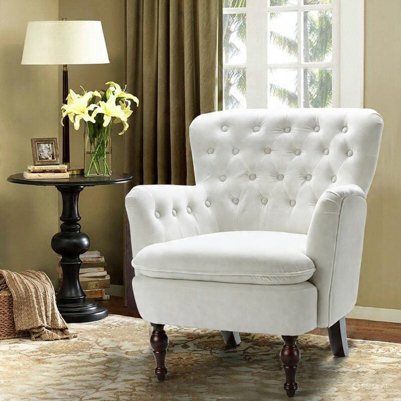 Artyfer Wide Tufted Velvet Arm chair