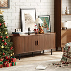 Jalonda Modern Wood TV Stand with Storage and Shelves to Fit up to 80" TVs