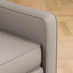 Artyfer Faux Leather Sofa with Curved Arms