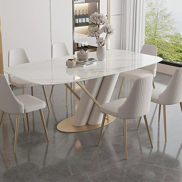 The Modernist Metal Dining Table With chairs
