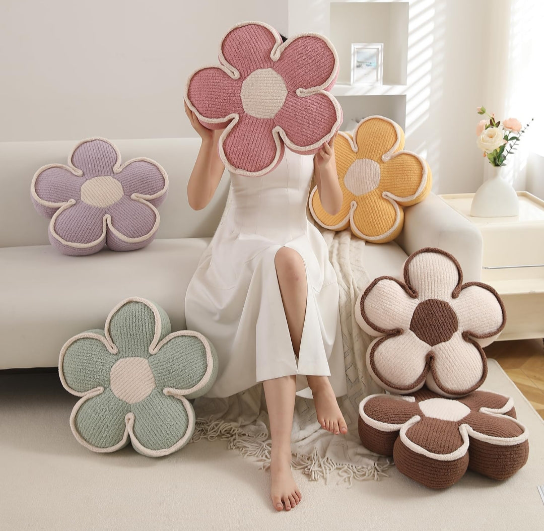 Flower Pillow Fluffy Soft Decorative Throw Pillow