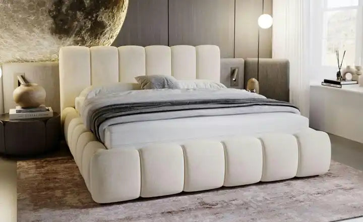 Upholstered bed with storage space Cloud