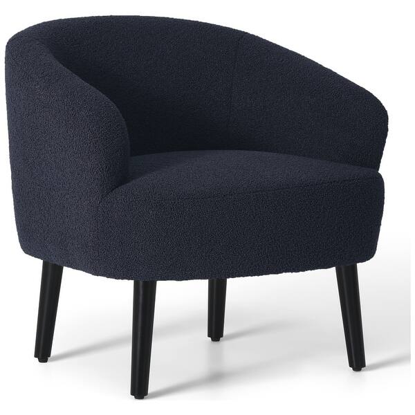 Artyfer Upholstered Faux Shearling Barrel Chair - (Set of 2)