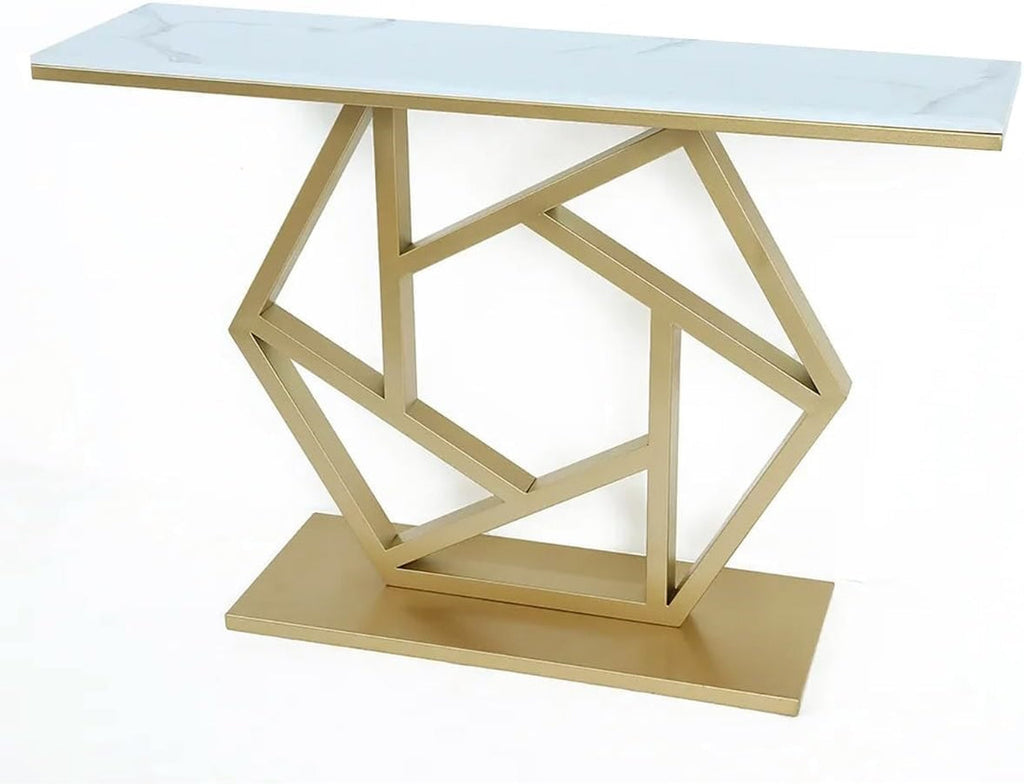 Contemporary Iron Console with Stylish Geometric Form