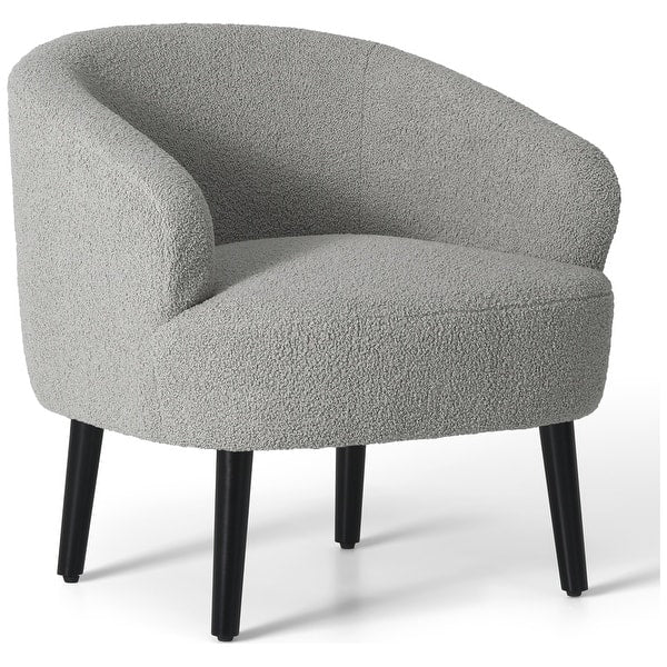 Artyfer Upholstered Faux Shearling Barrel Chair - (Set of 2)