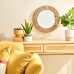Designer Mirrors for Wash Basin – Rope Mirror for Bathroom Wall | Lightweight Wash Basin Mirror Design for Luxury Look | Durable Round Wall Mirror