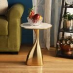 Modern Side Table Design for Luxury Look | Golden Unique Design End Table for Living Room | Curvy Look Sofa Side Table for Living Room Decor | Modern Furniture for Home Decor