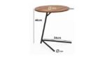 Round Wood Side Table by Artyfer | Side Table In Semi Gloss Finish | Brown Wooden Round Table Top - Image 2