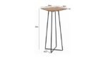 Wood Side Table Design for Living Room Decor | Wooden Top Bed Side Table | Lamp Table for Bedroom Decor | Sofa Side Card Table for Sitting Room | Metallic Legs Simple End Table for Living Room | Indoor Planter Stand Corner Table - Image 3