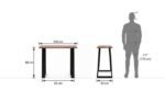 Teak Wood Console Table for Living Room | Wooden Top Central Table for Living Room | Matt Black Base in PVD Coating | Luxury Furniture Piece for Home Decor - Image 2