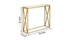 Metal Console Table by Artyfer | Console Table In Golden Finish | Console Table with White Marble Top and Light Weight - Image 2