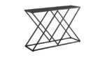 Black Console Table by Artyfer | Black Table for Living Room Decor | Long Hallway Console Table in Stainless Steel | Modern Furniture Piece for Drawing Room