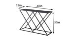 Black Console Table by Artyfer | Black Table for Living Room Decor | Long Hallway Console Table in Stainless Steel | Modern Furniture Piece for Drawing Room - Image 2