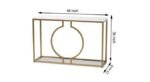 Console Table in Metal Legs by Artyfer | Console Table in Powder Coating Finish | Gold Metal Frame and White Marble Top - Image 2