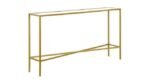 Gold Console Table by Artyfer | Metal Console Table In Powder Coating Finish | White Marble and Gold Console Table for Living Room